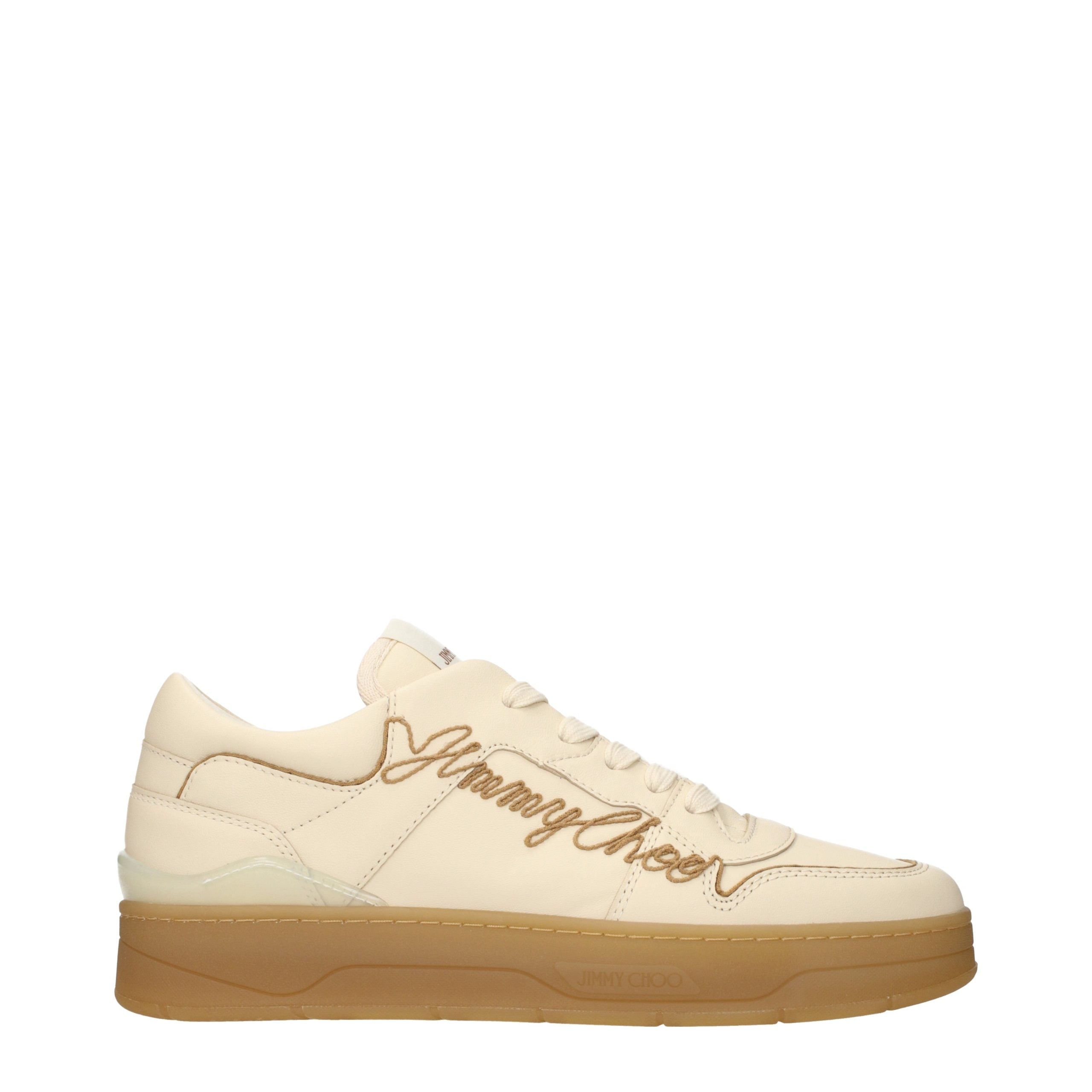 Beige Leather Low Top Sneakers – Luxkart