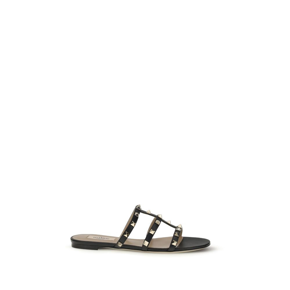 Black Calf Leather Bos Taurus Sandals