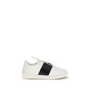White Calf Leather Bos Taurus Low Top Sneakers