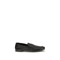 Black Goatskin Slip-On Loafers