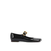 Black Calfskin Ballet Flats