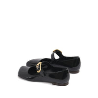 Black Calfskin Ballet Flats