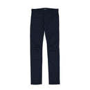 Blue Cotton Casual Pants
