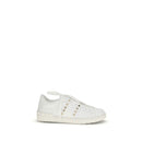 White Calf Leather Bos Taurus Low Top Sneakers