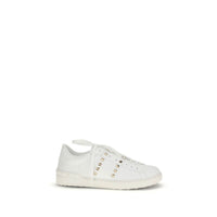 White Calf Leather Bos Taurus Low Top Sneakers