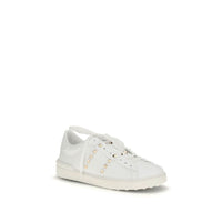 White Calf Leather Bos Taurus Low Top Sneakers