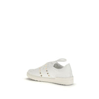 White Calf Leather Bos Taurus Low Top Sneakers