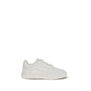 White Calf Leather Bos Taurus Low Top Sneakers