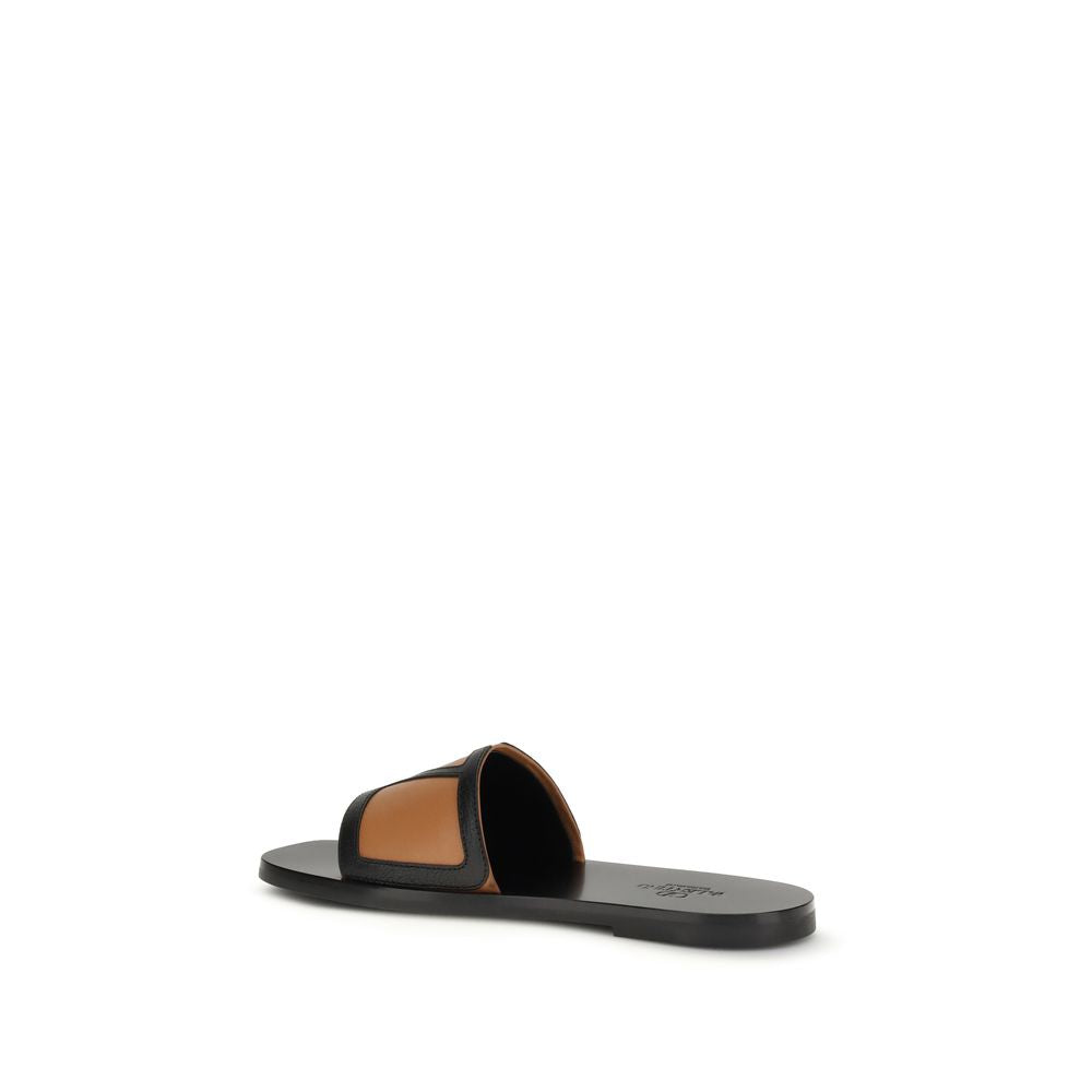 Black Goatskin Sandals