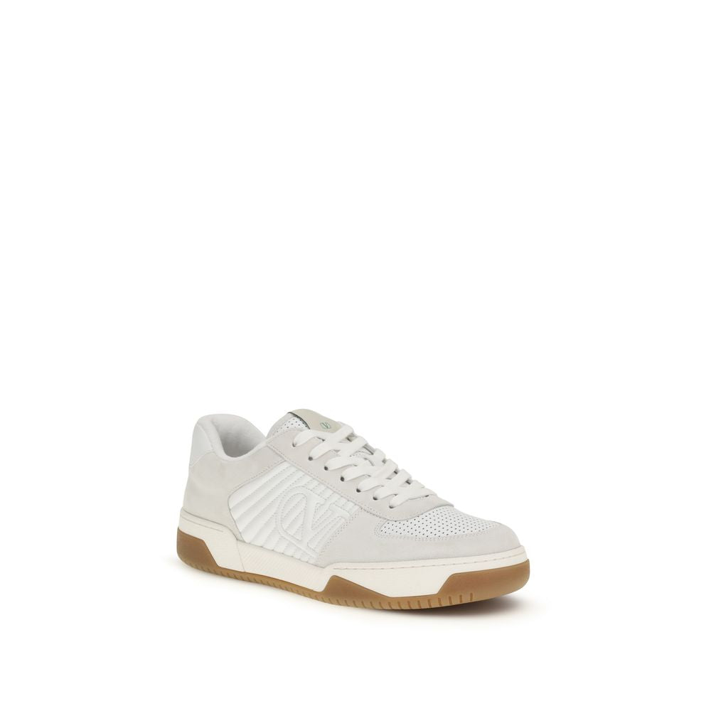 White Calf Leather Bos Taurus Athletic Sneakers