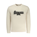 Beige Cotton Men Sweatshirt