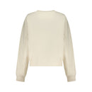 White Cotton Women Sweatshirt