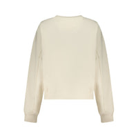 White Cotton Women Sweatshirt