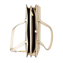 Beige Leather Tote Bag