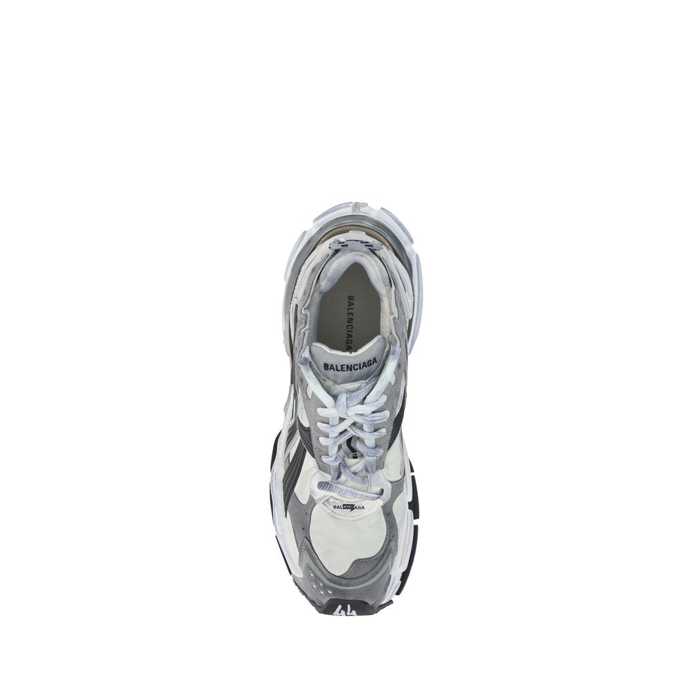 Gray Polyethylene Athletic Sneakers