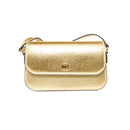 Gold Leather Crossbody Bag