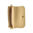 Gold Leather Crossbody Bag