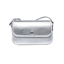 Gray Leather Shoulder Bag