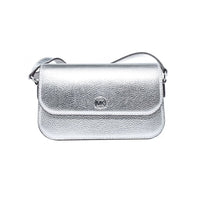 Gray Leather Shoulder Bag