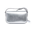 Gray Leather Shoulder Bag