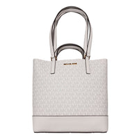 White Leather Tote Bag