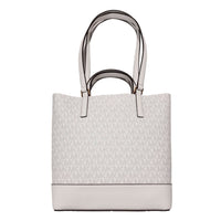 White Leather Tote Bag