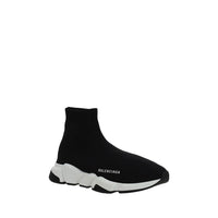 Black Elastane Athletic Sneakers