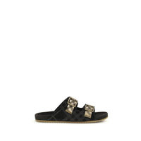 Multicolor Rubber Flat Sandals