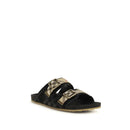 Multicolor Rubber Flat Sandals