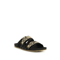 Multicolor Rubber Flat Sandals