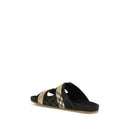 Multicolor Rubber Flat Sandals