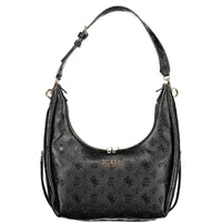 Black Polyurethane Women's Handbag