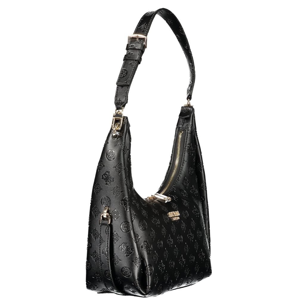 Black Polyurethane Women's Handbag