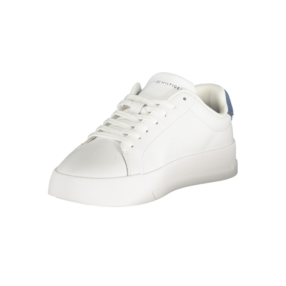 White Polyurethane Men's Sneaker