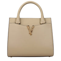 Beige Leather Handbag