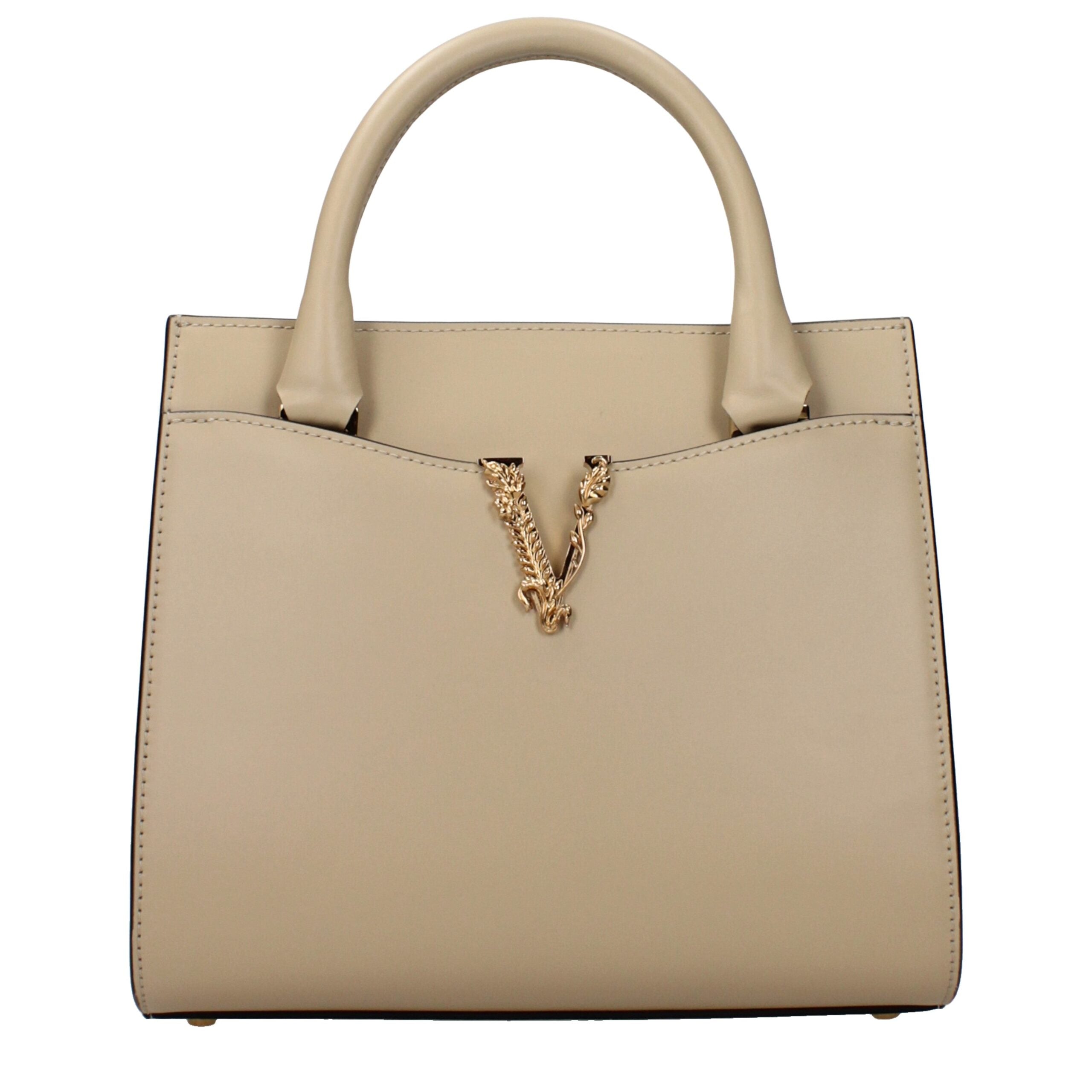 Beige Leather Handbag