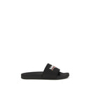 Black Polyurethane Sandals