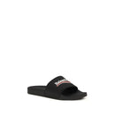 Black Polyurethane Sandals