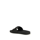 Black Polyurethane Sandals