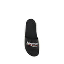 Black Polyurethane Sandals