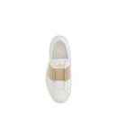 White Calf Leather Bos Taurus Low Top Sneakers