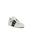 White Calf Leather Bos Taurus Low Top Sneakers