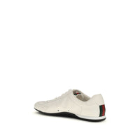 White Calf Leather Bos Taurus Low Top Sneakers