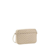 Beige Calf Leather Bos Taurus Shoulder Bag