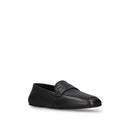Brown Calfskin Slip-On Loafers