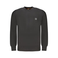 Black Cotton Men Sweater