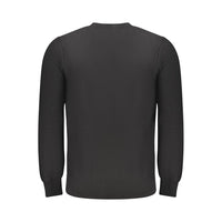 Black Cotton Men Sweater