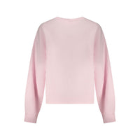 Pink Cotton Women Sweatshirt