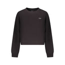 Black Cotton Women Sweatshirt