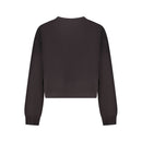 Black Cotton Women Sweatshirt